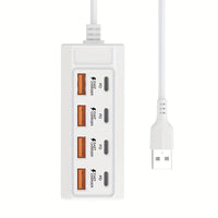 [25W 8-Port USB Charger] 25W 8-Port USB Wall Charger | Fast Charging Station with Smart Management - 4 USB-A + 4 PD Ports - Compatible for Smartphones, Tablets, Laptops, Power Banks & PD Devices - 2023 Upgraded Multi-Device C - Buy online at  Vibe In Cart.