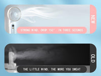 NEW USB charging foldable handheld small fan, can hang neck and desktop, can be handheld, detachable and clean, digital display, five speed adjustment, with power bank function, 4000mAh outdoor small fan - Buy online at  Vibe In Cart.