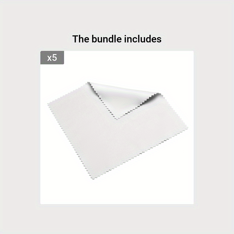 White and Black Microfiber Cleaning Cloth, 5.51 x 5.51 Inches for Electronics