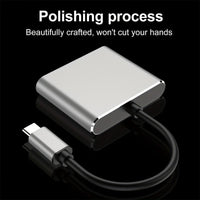 [3-in-1 USB C Hub] 3-in-1 USB C Hub | Thunderbolt 3 to HDTV 4K Output, USB 3.0 Port & 60W PD Charging, Compact Metal USB-C Adapter for MacBook Pro/Air, Galaxy S8/S9, Laptops - Buy online at  Vibe In Cart.