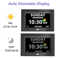 7 Inch Clock With Day And Date For Elderly Large Display Digital Clock 12 Alarms 3 Medicine Reminders Large Font Dementia Clocks Alarm Clock For Seniors Day Clock Black - Buy online at  Vibe In Cart.