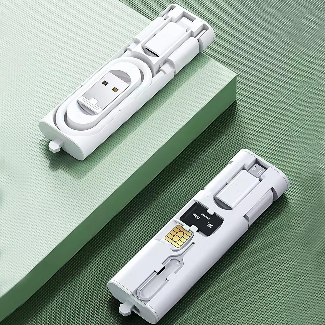 A 9-In-1 Multifunctional Portable Compact Storage Box, a Travel Multifunctional Adapter Kit for Charging And Data Transfer USB Cables, a Portable Storage Box USB Adapter Kit with Micro USB And Type C, a 60W Charging And Data - Buy online at  Vibe In Cart.