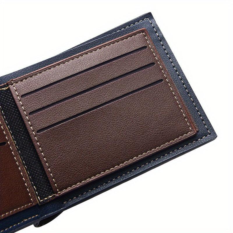 Men's Casual PU Leather Wallet With Card Slots, Zipper Coin Purse, Money Clip Christmas Gift - Buy online at  Vibe In Cart.