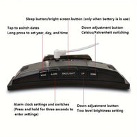 Creative LED Curved Screen Mirror Alarm Clock, Multifunctional Silent Smart Desktop Clock, Christmas Valentine's Day New Year Holiday Gift, 1 pc - Buy online at  Vibe In Cart.