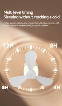 Portable Camping Fan with Light, Free Hook & Optional Tripod | Quiet USB Rechargeable Fan with Remote, Adjustable Speed & Brightness | Long Life, Outdoor Tent Fan for Bedroom, Dorm, Travel - Buy online at  Vibe In Cart.