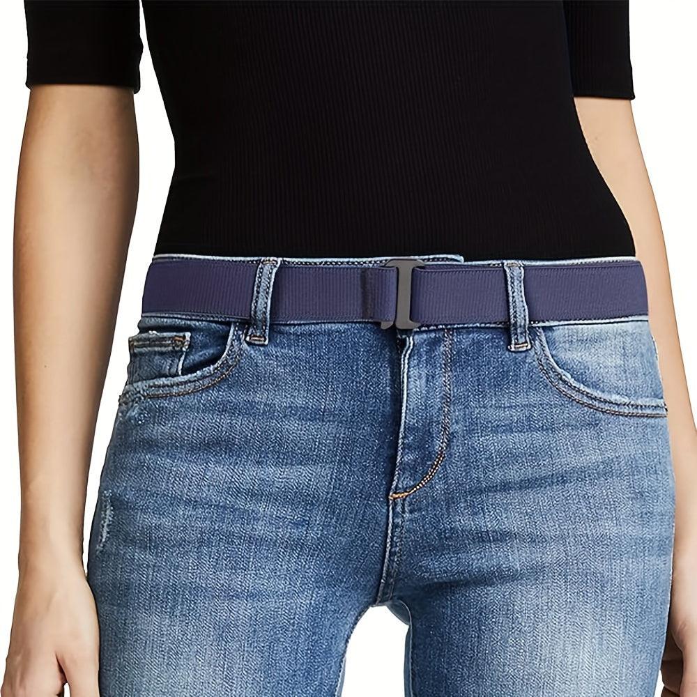 2D Flat, 1pc Women No Show Stretch Belt Invisible Elastic Web Strap Belt with Flat Buckle for Jeans Pants Dresses - Buy online at  Vibe In Cart.