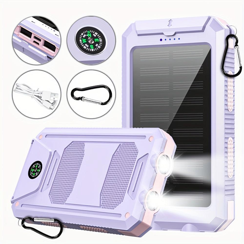 Portable Solar Power Bank 39800 mAh Dual USB Ports