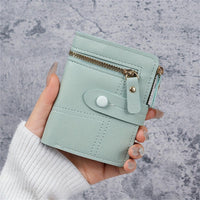 New Women'S Short Two-Fold Coin Purse for Storing Bank Cards, Credit Cards, And Multiple Card Slots with a Zipper Wallet. - Buy online at  Vibe In Cart.