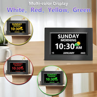 7 Inch Clock With Day And Date For Elderly Large Display Digital Clock 12 Alarms 3 Medicine Reminders Large Font Dementia Clocks Alarm Clock For Seniors Day Clock Black - Buy online at  Vibe In Cart.