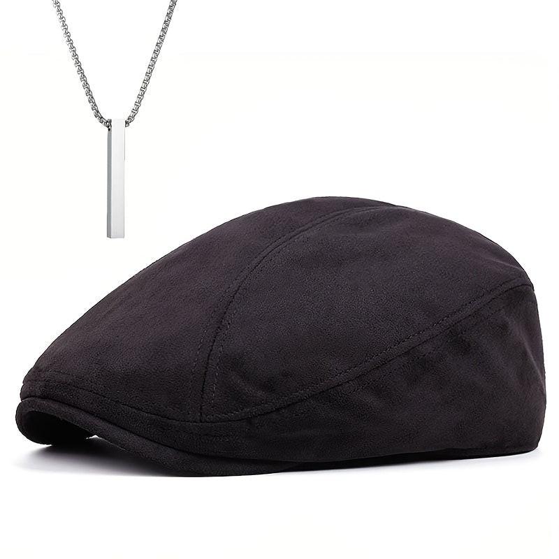 Men's Polyester Woven 2-Piece Set: Winter Hat and Necklace in Mixed Color
