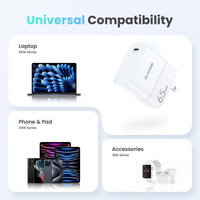 45W/65W USB C Charger, Foldable Fast Wall Charger Block With 3.3FT 100W USB C Cable For MacBook Pro/Air, for iphone 16/16 Pro/16 Pro Max/ for iphone 15/15 Pro/15 Pro Max/14/14 Pro/14 Pro Max, IPad, Galaxy, Pixel, AirPods, & M - Buy online at  Vibe In Cart.