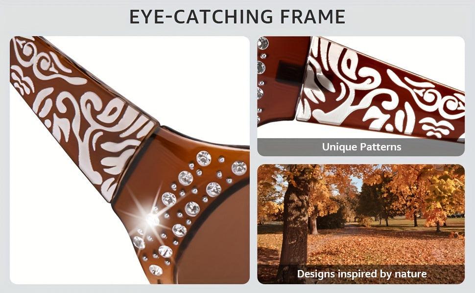 LVIOE Outlets Polarized Fashion Glasses for Women, Rhinestone Wrap Around Fashion Glasses with Protection Lens LS008 - Buy online at  Vibe In Cart.