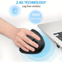 [Wireless Vertical Mouse] 2.4GHz Wireless Vertical Mouse - New Style Right Hand Fifth Generation Optical Mice - 6 Buttons for Laptop PC Computer Desktop - Buy online at  Vibe In Cart.