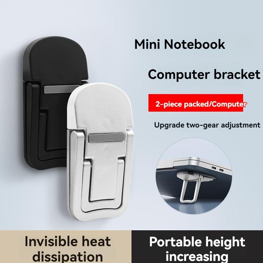 Adjustable Laptop Stand with Heat Sink Cooling System & Base - Portable Height Desk Elevator, Invisible Storage Compatible for Office, Bedside, Travel - Space-Saving Computer Stand for warming issues & Posture - Buy online at  Vibe In Cart.