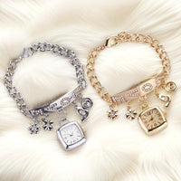 Women'S Bracelet Watch LOVE Quartz Watch Flower Decor Tonneau Dress Watch Ladies Exquisite Casual Watch Anniversay Birthday Christmas New Year Gifts - Buy online at  Vibe In Cart.