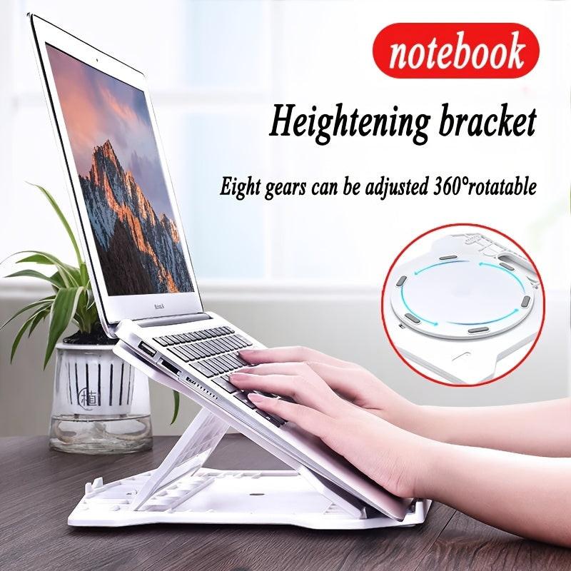 Portable Adjustable Laptop Stand - ABS Material, Height-Adjustable, Cooling Function, Rotatable Base for 13-15 Inch Laptops, Office Desk Accessory - Buy online at  Vibe In Cart.