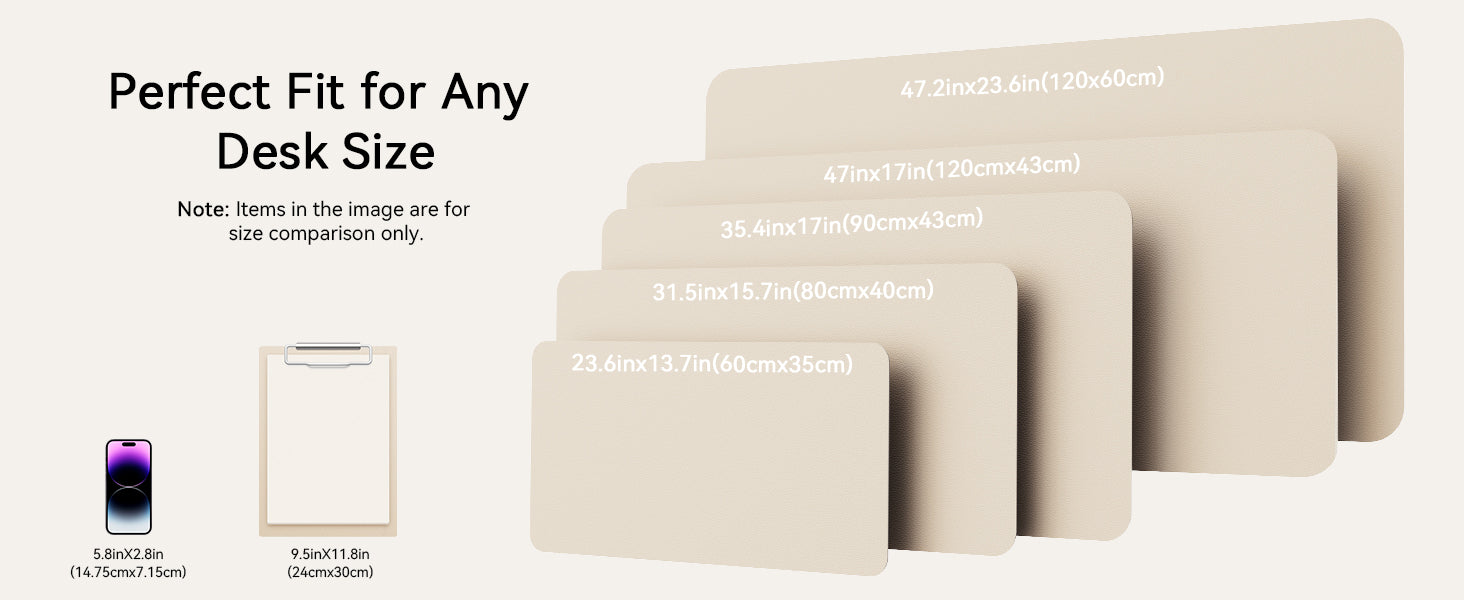 Large Non-Slip PU Leather Office Desk Mat for Mouse and Laptop Pad