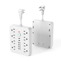 1pc Heavy-Duty Power Strip with 8 AC Outlets (Including Dual USB-Powered sockets), 4 USB-A + 2 USB-C Ports, Individual ON/Off Switches, Overload Protection & Compact Extension Cord - for Home, Office, Gaming, Travel - North A - Buy online at  Vibe In Cart.