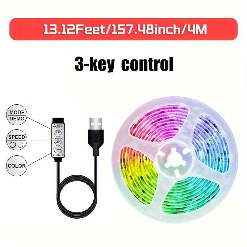[1 Set RGB LED Strip] 1 Set 3.28-100ft/1-30m RGB 2835 LED Flexible Strand Diode Strip Light with 5V USB | for TV Backlight Room Decoration | Without Battery - Buy online at  Vibe In Cart.