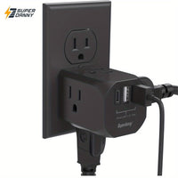 7 In 1 Multi Plug Outlet Extender With 3 USB Ports (1 USB-C) & 4 AC Outlets, 15A/1875W For Home, Office, Dorm & Travel - Ideal For Charging Multiple Devices - Buy online at  Vibe In Cart.