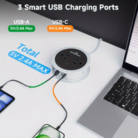 Travel Power Strip With USB Ports, Cruise Approved Power Strip, 3 AC Outlets And 3 USB (1 USB-C), 4ft Extension Cord 45° Flat Plug Power Strip, Non Surge Protector For Travel, Cruise Ship, ETL Listed - Buy online at  Vibe In Cart.