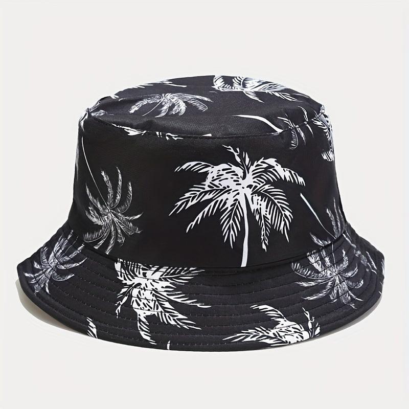 1pc Unisex Coconut Tree Print Bucket Hat - Bohemian Tropical Vacation Style, Breathable & Durable for Outdoor Beach, Casual Wear, Men & Women, Lightweight Headgear, Summer Accessory, Boho Chic, Comfortable Fit, Boho Fashion - Buy online at  Vibe In Cart.