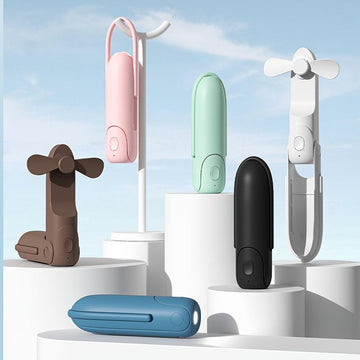 Compact And Portable Mini Fan That Folds, Featuring a High-Capacity, Extended Usage Time, Powerful Airflow, And Multifunctional Capabilities Including an Emergency Power Bank And Flashlight. Ideal for Outdoor Activities, Camp - Buy online at  Vibe In Cart.