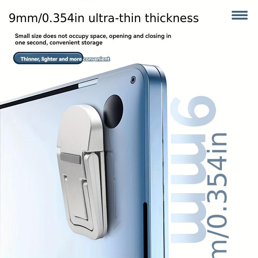 Adjustable Laptop Stand with Heat Sink Cooling System & Base - Portable Height Desk Elevator, Invisible Storage Compatible for Office, Bedside, Travel - Space-Saving Computer Stand for warming issues & Posture - Buy online at  Vibe In Cart.