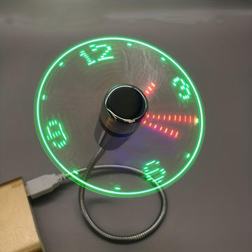 Clock Fan USB Fan LED Time Display Portable Cooling Fan For Desktop And Laptop Computers - Buy online at  Vibe In Cart.