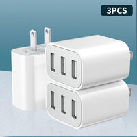 [3PCS Fast USB Charger] 3PCS Fast Charging USB Wall Charger Adapter Plug Cube | Quick Charge for iPhone 14 13 12 11 Pro Max 10 SE X XS 8 Plus | Power Block Charging Box Brick - Buy online at  Vibe In Cart.