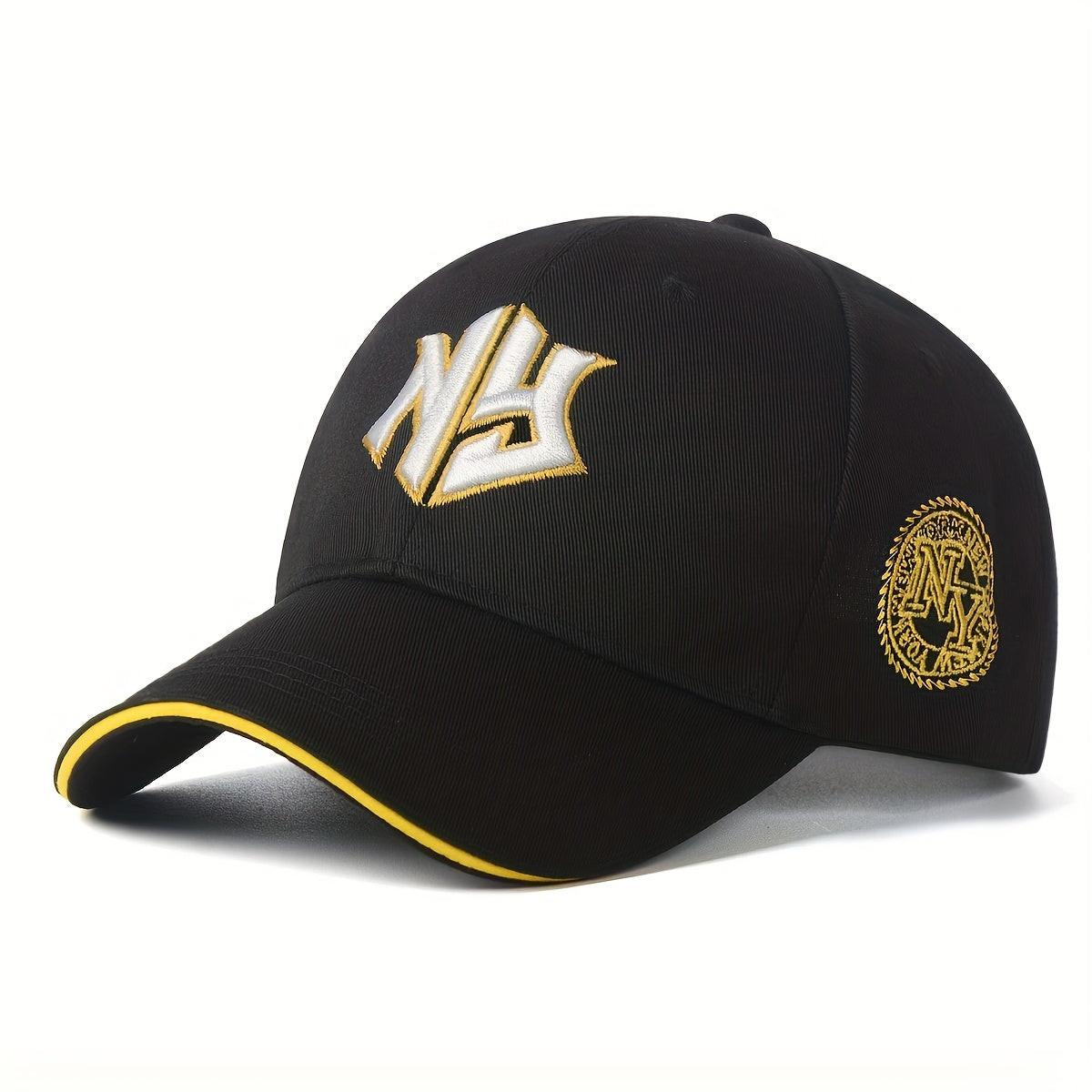 1pc Unisex Baseball Cap with Embroidered NY Logo & Stars - Lightweight Hat, Stretch Fit Adjustable Buckle for Outdoor Fishing, Travel, Shopping - All-Season Sportswear, Adjustable Baseball Cap, Durable Headgear - Buy online at  Vibe In Cart.