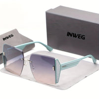 INWEG Trendy Oversized Glasses, Shades for Women, Large Frame Glasses with UV400 Protection for Driving, Beach Activities, And Everyday Fashion, Retro Square Glasses for Women, Trendy Large Frame Glasses - Buy online at  Vibe In Cart.