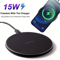 15W Wireless Fast Charger, Wireless Charging Station, Wireless Charging Pad, Induction Charger, Comes with aperture effect, for iPhone 12 13 14 15 16 Series, Compact and convenient to carry, Holiday Gifts, Black & White, Trav - Buy online at  Vibe In Cart.