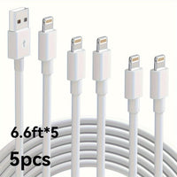 5pcs MFi Certified 6ft Lightning to USB Fast Charging Cables for iPhone 12/11 Pro/11/XS MAX/XR/8/7/6s/6/5S/SE and for iPad Pro Original - Buy online at  Vibe In Cart.