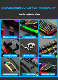 Unleash Wireless Freedom: 10m 2.4G Stable Connection for Ultimate Flexibility.Double The Power: 2000mAh Keyboard & 500mAh Mouse with Fast Type-C Charging.Dynamic RGB Immersion: Breathing Modes & Stunning Rainbow Effects.Compa - Buy online at  Vibe In Cart.