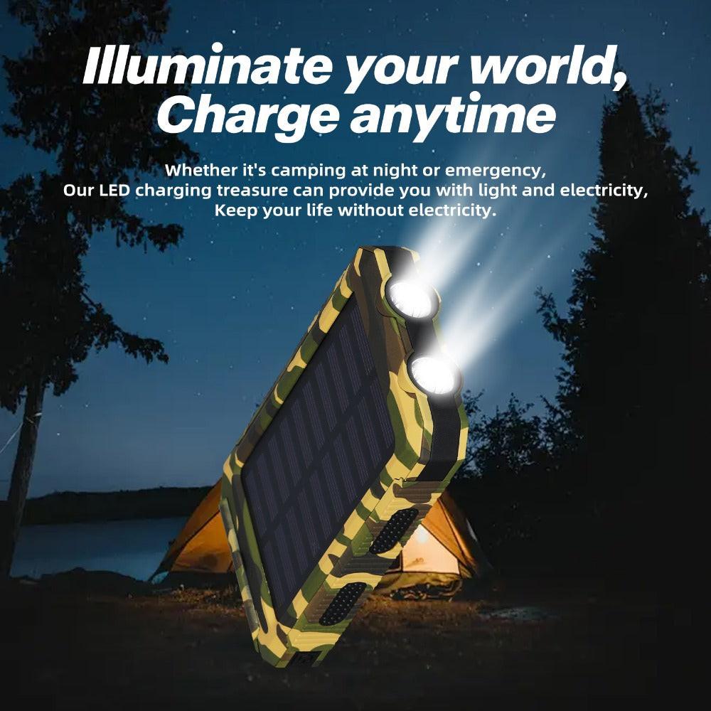 Solar Charger-40000mAh Solar Charger Power Bank -Portable Solar Phone Battery Panel Charger, QC3.0 Dual USB Port Battery Pack Charger Portable For All Cell Phones & Electronic Devices- Long Lasting, Travel Camping, LED Flashl - Buy online at  Vibe In Cart.