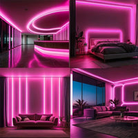 [USB TV lighting strip] Purple LED Strip 1pc USB-Powered 60 Lights | Non-Waterproof | TV Background & Indoor Decoration | Cuttable for Projects - Buy online at  Vibe In Cart.
