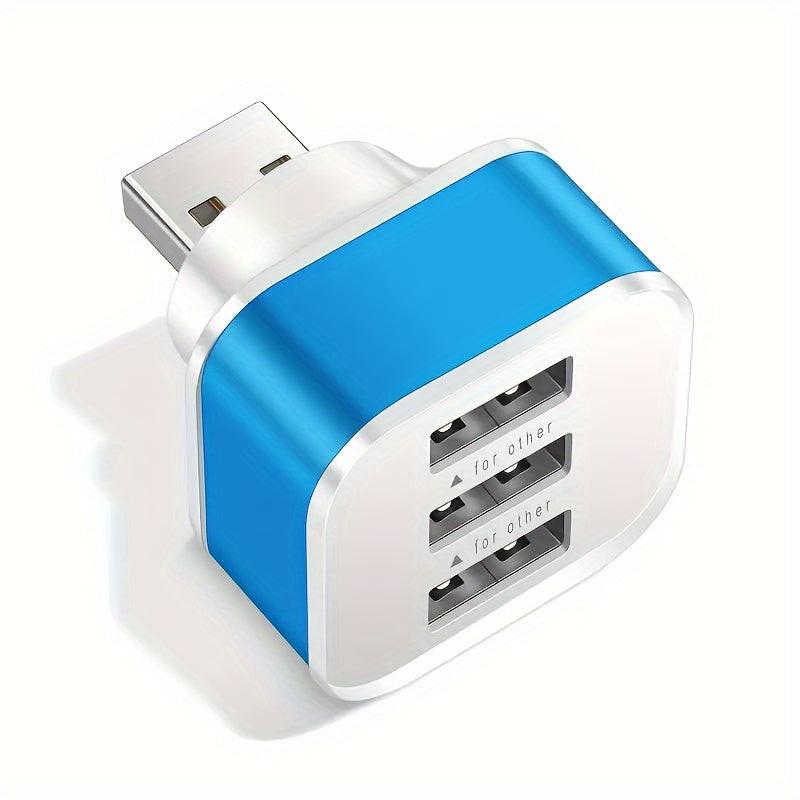 3-Port USB 2.0 Hub Splitter Adapter | Multi-Color Compact Charger Extender for Computers | Durable Plastic with Metallic Finish | Space-Saving Design | Ideal for Home & Office Use, USB Expansion Hub | Stylish Gadget Accessory - Buy online at  Vibe In Cart.