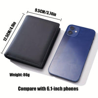 [Genuine Leather Card Holder] Genuine Leather Vintage Thin Vertical Short ID Credit Card Holder Wallet | 1pc for Men & Women, Solid Color, Lining, Non-Braided - Ideal for Thanksgiving, Father's Day, Christmas, Valentine's Day - Buy online at  Vibe In Cart.