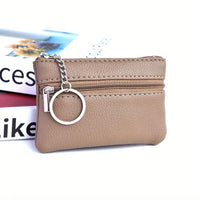 Small Casual PU Wallet with Keychain and Coin Purse