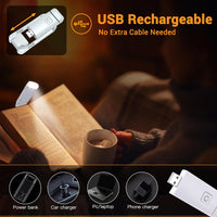 New USB Rechargeable Foldable Reading Lamp, Eye-Friendly Small Night Light for Reading, Suitable for Nighttime Use, with 3 Light Colors And 3 Adjustable Brightness Levels, White Casing, Book Clip, Portable And Easy to Store. - Buy online at  Vibe In Cart.