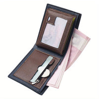 Men's Casual PU Leather Wallet With Card Slots, Zipper Coin Purse, Money Clip Christmas Gift - Buy online at  Vibe In Cart.