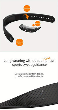 Unisex Digital Watch With Alarm, Pedometer, Timer, Luminous In White