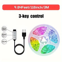 [1 Set RGB LED Strip] 1 Set 3.28-100ft/1-30m RGB 2835 LED Flexible Strand Diode Strip Light with 5V USB | for TV Backlight Room Decoration | Without Battery - Buy online at  Vibe In Cart.