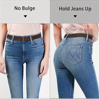 2D Flat, 1pc Women No Show Stretch Belt Invisible Elastic Web Strap Belt with Flat Buckle for Jeans Pants Dresses - Buy online at  Vibe In Cart.