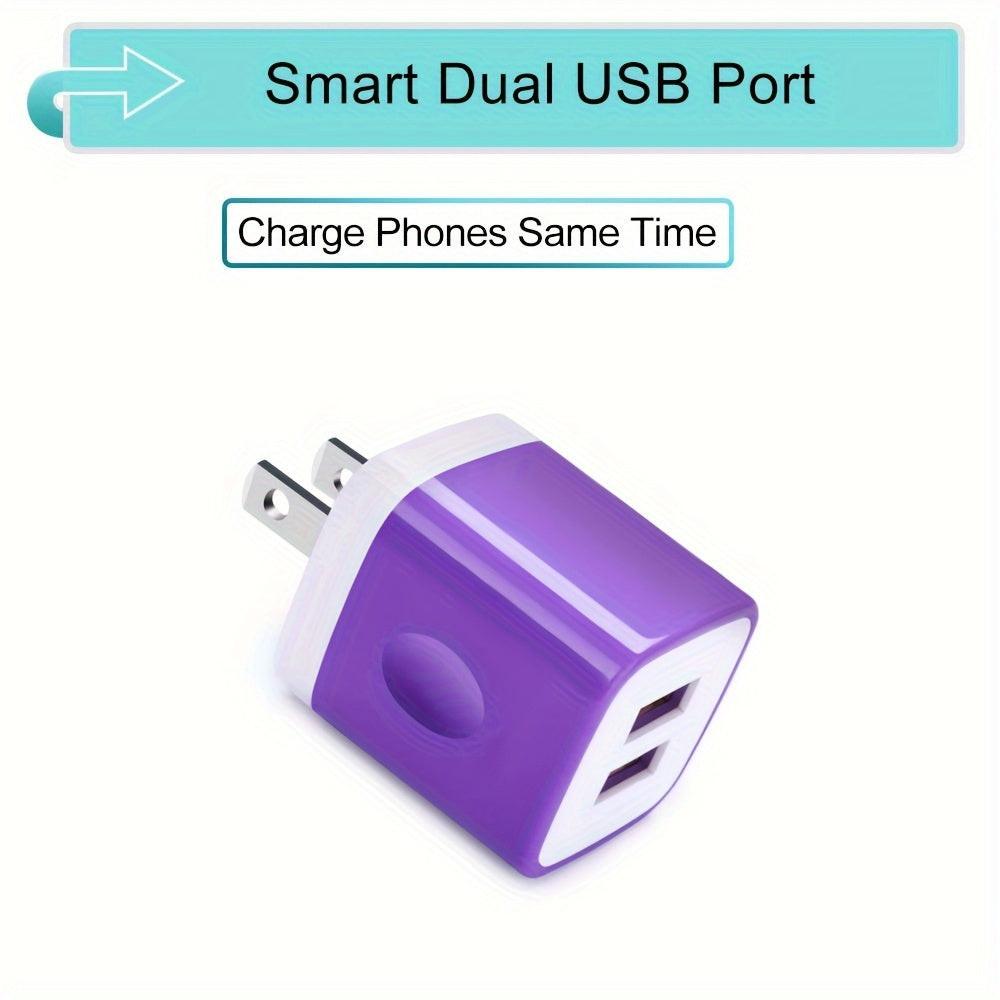 [Fast Charging Plug Box] 1pc USB Wall Charger, Charger Adapter, 2.1A/10W Dual Port Fast Charging Plug Box, Suitable for iPhone 15 14 13 12 11 Pro Max 10 SE X 8 7 Plus Samsung Power Block Fast Charging Box - Buy online at  Vibe In Cart.