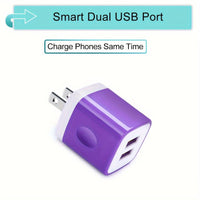 [Fast Charging Plug Box] 1pc USB Wall Charger, Charger Adapter, 2.1A/10W Dual Port Fast Charging Plug Box, Suitable for iPhone 15 14 13 12 11 Pro Max 10 SE X 8 7 Plus Samsung Power Block Fast Charging Box - Buy online at  Vibe In Cart.