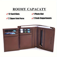 [Genuine Leather Card Holder] Genuine Leather Vintage Thin Vertical Short ID Credit Card Holder Wallet | 1pc for Men & Women, Solid Color, Lining, Non-Braided - Ideal for Thanksgiving, Father's Day, Christmas, Valentine's Day - Buy online at  Vibe In Cart.