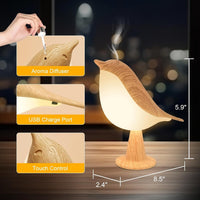 1pc Bird Night Light, 16-Color Dimmable Cordless Desk Lamp, 1800mAh Battery USB Rechargeable Touch Dimmer Magpie Lamp, Bedroom Aromatherapy With Diffuser Function, Suitable For Halloween, Christmas Gifts, Festive Presents (Th - Buy online at  Vibe In Cart.