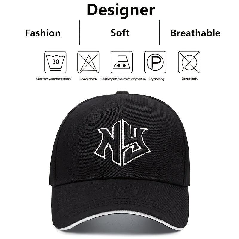 1pc Unisex Baseball Cap with Embroidered NY Logo & Stars - Lightweight Hat, Stretch Fit Adjustable Buckle for Outdoor Fishing, Travel, Shopping - All-Season Sportswear, Adjustable Baseball Cap, Durable Headgear - Buy online at  Vibe In Cart.